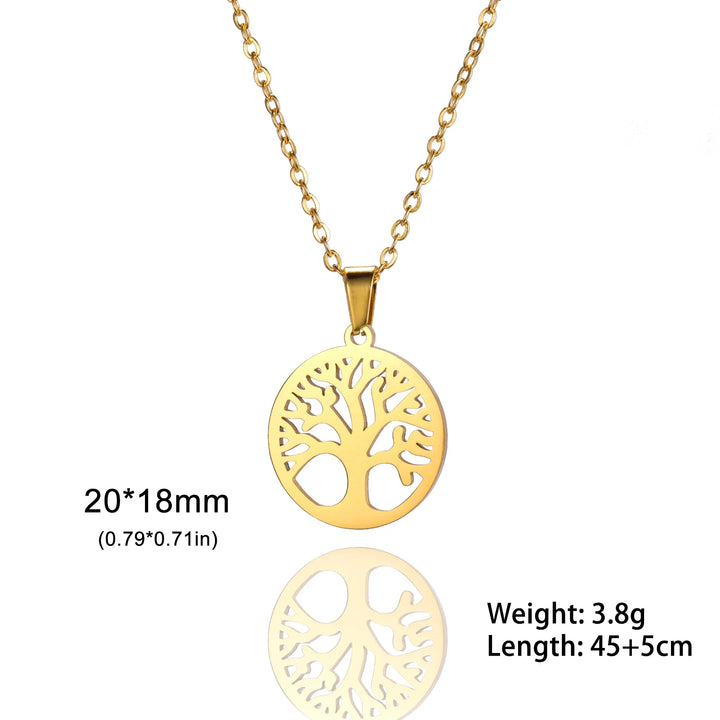 Golden Harmony Tree of Life Necklace