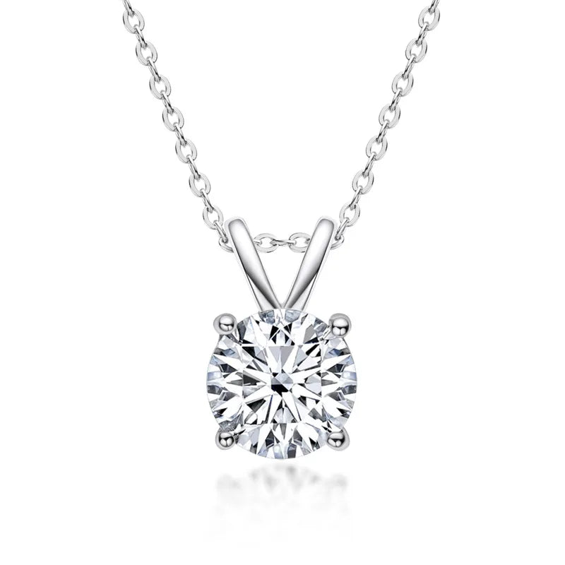 Exclusive Sterling Silver Moissanite Diamond Necklace