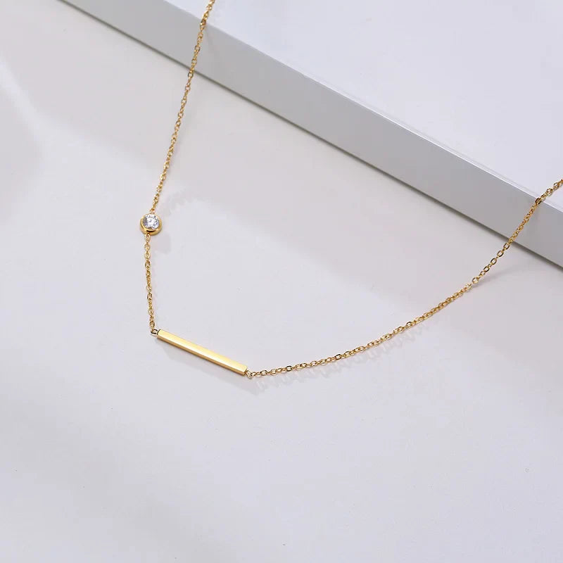 Radiant Sideways Cross Necklace