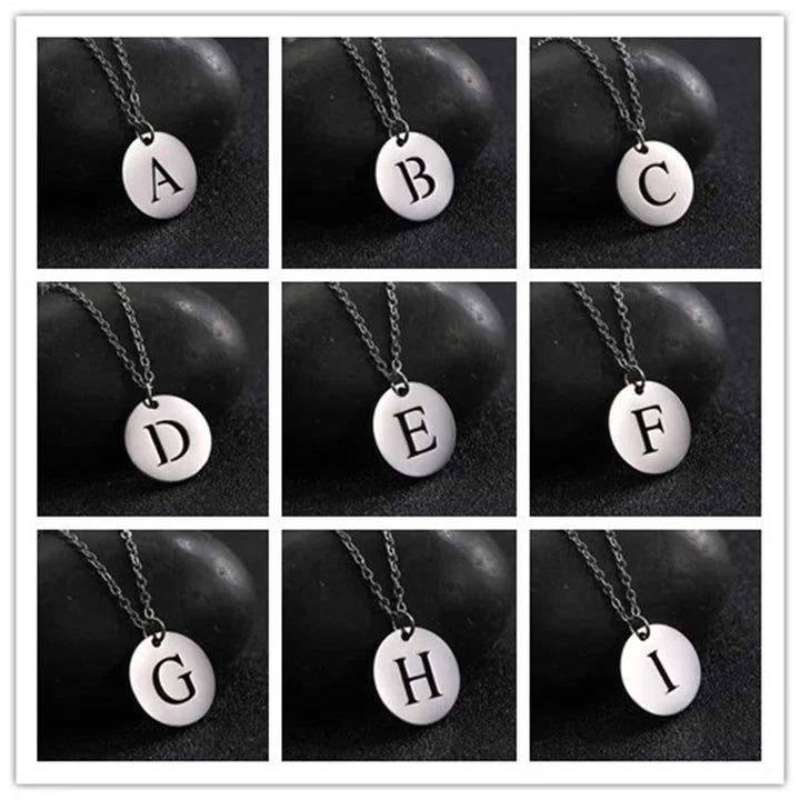 Elegant Gold Letter Pendant Necklace