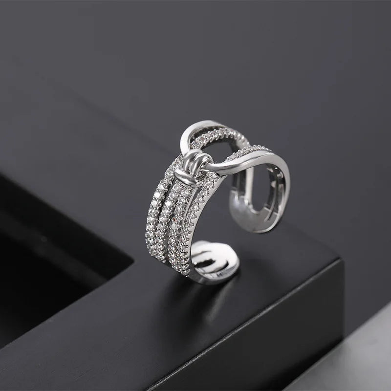 Golden Double Band Chain Ring (one size)